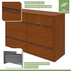 Cômoda 8 Gavetas 150x95cm Leder Frassino