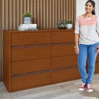 Cômoda 8 Gavetas 150x95cm Leder Frassino