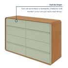 Cômoda 8 Gavetas 152x48x96cm Loop Amendoa Clean/salvia