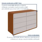 Cômoda 8 Gavetas 152x48x96cm Loop Frassino/off White