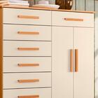 Cômoda 8 Gavetas 2 Portas Com Cabideiro Carvalho Grife Off Wh