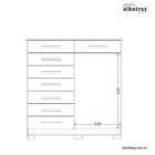 Cômoda 8 Gavetas 2 Portas Com Cabideiro Verona Branco