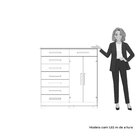 Cômoda 8 Gavetas 2 Portas Com Cabideiro Verona Cinamomo / Off