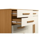 Cômoda 8 Gavetas 2 Portas Com Cabideiro Verona Cinamomo / Off