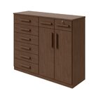 Cômoda 8 Gavetas 2 Portas Toronto lopas Imbuia Clean