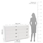 Cômoda 8 Gavetas 83,5cm X 150cm Porto Branco