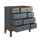 Cômoda 8 Gavetas Cinza