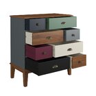 Cômoda 8 Gavetas Cinza Color