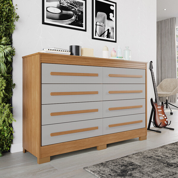 Cômoda 8 Gavetas Com Pés California Benetil