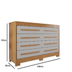 Cômoda 8 Gavetas Com Pés California Benetil