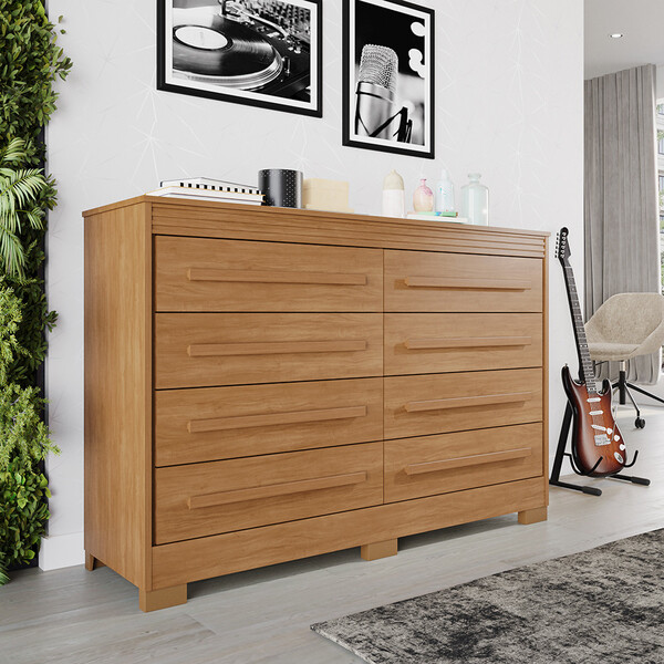 Cômoda 8 Gavetas Com Pés California Benetil