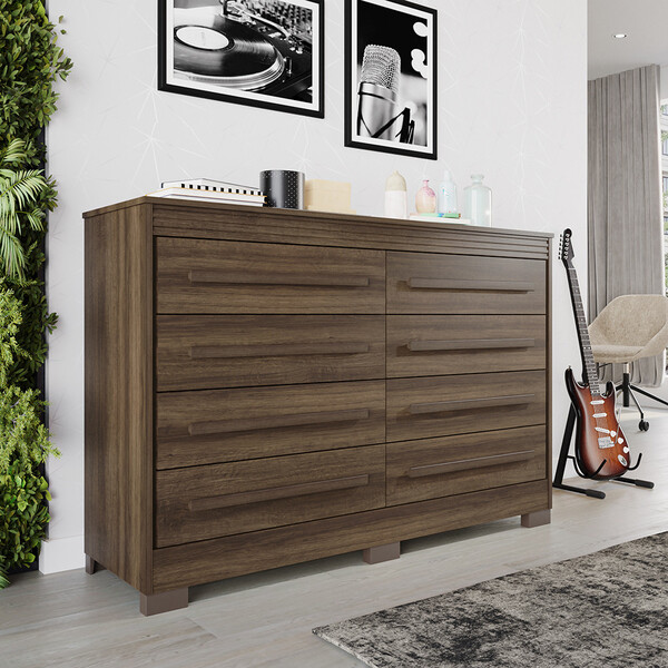 Cômoda 8 Gavetas Com Pés California Benetil