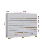 Cômoda 8 Gavetas Com Pés Valência Poquema