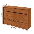 Cômoda 8 Gavetas Com Puxadores Em Cava Urban Lopas Naturale