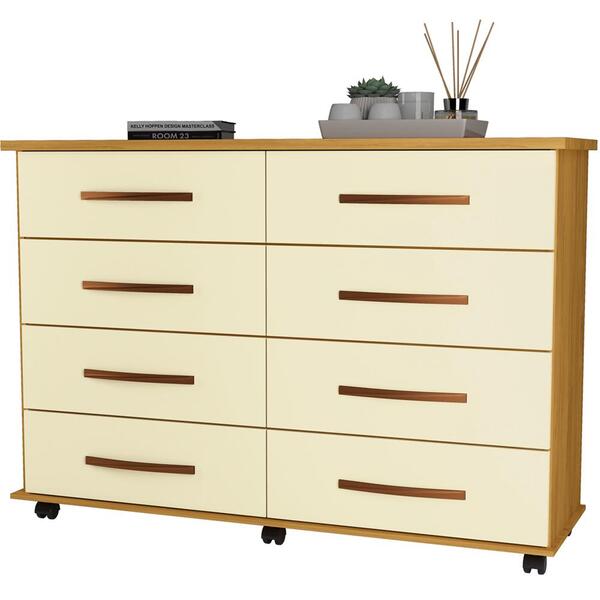 Comoda 8 Gavetas Com Rodizios Jd50 Mpri