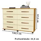 Comoda 8 Gavetas Com Rodizios Jd50 Mpri