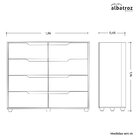 Cômoda 8 Gavetas Doble Albatroz Móveis