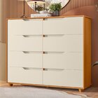 Cômoda 8 Gavetas Doble Cinamomo/off White