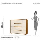 Cômoda 8 Gavetas Doble Cinamomo/off White