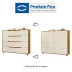 Cômoda 8 Gavetas Doble Cinamomo/off White