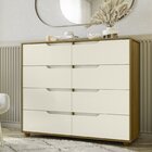 Cômoda 8 Gavetas Doble Cinamomo/off White