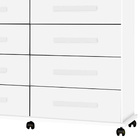 Cômoda 8 Gavetas E Rodizios Branca Roma