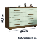 Cômoda 8 Gavetas Évora Aramóveis