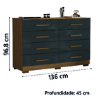 Cômoda 8 Gavetas Évora Aramóveis