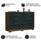 Cômoda 8 Gavetas Évora Aramóveis