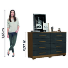 Cômoda 8 Gavetas Évora Aramóveis