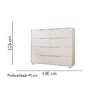 Cômoda 8 Gavetas Flex Doble Albatroz