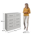 Cômoda 8 Gavetas Imperatriz Branco