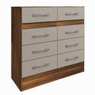 Cômoda 8 Gavetas Imperatriz Castanho/offwhite