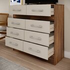 Cômoda 8 Gavetas Imperatriz Castanho/offwhite