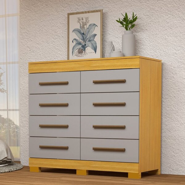 Cômoda 8 Gavetas Lantana Espresso Móveis Nature/grafite