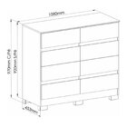 Cômoda 8 Gavetas Lara 108cm X 97cm 45,3cm Macadâmia