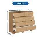 Cômoda 8 Gavetas Lara 108cm X 97cm X 45,3cm Angelin