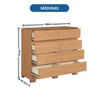 Cômoda 8 Gavetas Lara 108cm X 97cm X 45,3cm Cedro