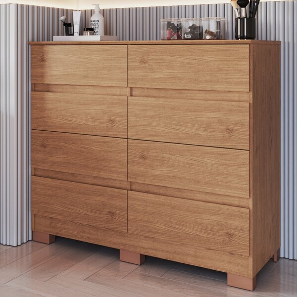 Cômoda 8 Gavetas Lara 108cm X 97cm X 45,3cm Cedro