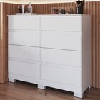Cômoda 8 Gavetas Lara 108cm X 97cm X 45,5cm Branco