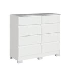Cômoda 8 Gavetas Lara 108cm X 97cm X 45,5cm Branco