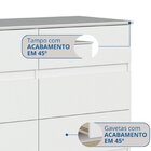 Cômoda 8 Gavetas Lara 108cm X 97cm X 45,5cm Branco