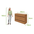 Comoda 8 Gavetas Leder - Lopas Amendoa Clean