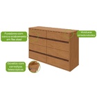Comoda 8 Gavetas Leder - Lopas Amendoa Clean