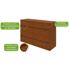 Comoda 8 Gavetas Leder - Lopas Frassino