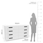 Cômoda 8 Gavetas Lisboa  Branco