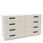 Cômoda 8 Gavetas Lisboa  Branco/creme
