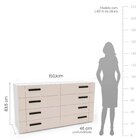 Cômoda 8 Gavetas Lisboa  Branco/creme