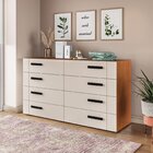 Cômoda 8 Gavetas Lisboa  Freijó/creme