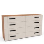 Cômoda 8 Gavetas Lisboa  Freijó/creme